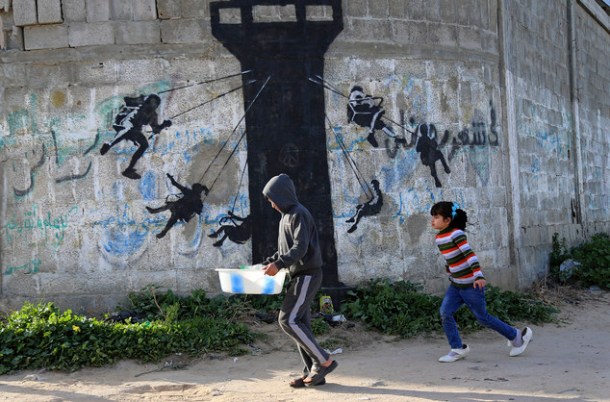 Mideast Palestinians Banksy